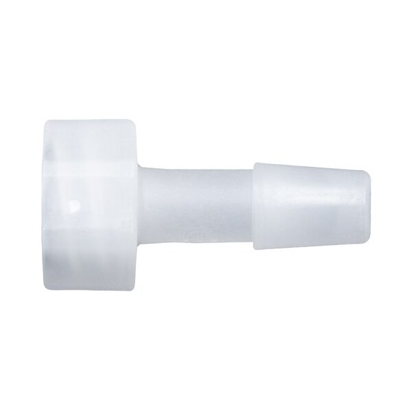 Cole Parmer Luer to Hose Barb Fitting, Straight Adapter, Ntrl Kynar, Cleanroom, Lrg Bore M Luerx1/4in ID; 10PK LBM-4NK7-QC - main